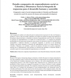 Estudio comparativo de emprendimiento social en Colombia y Dinamarca: hacia la búsqueda de respuestas para el desarrollo humano y sostenible