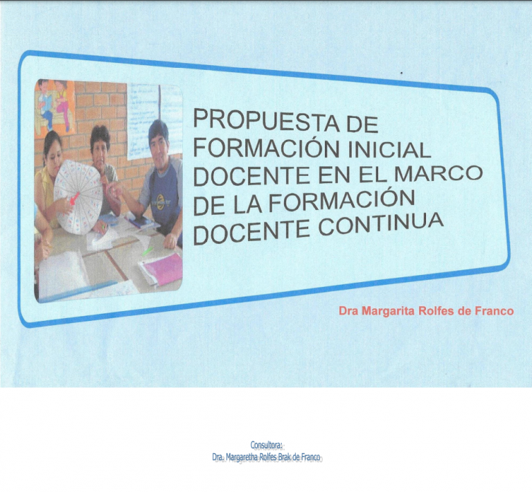 Propuesta de formación inicial docente en el marco del sistema de ...